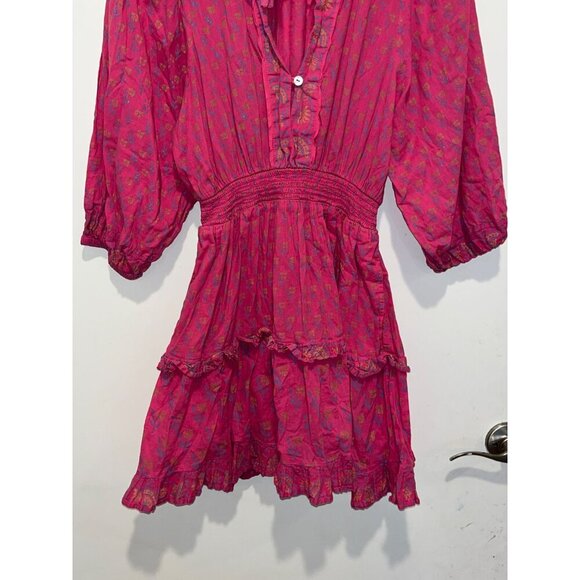 Cleobella Demi Boho Mini Dress in Ditzy Mix Block Print Size Small Women - Picture 5 of 11